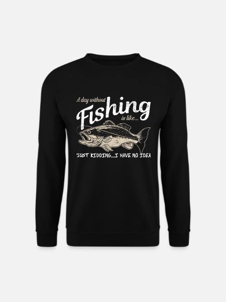 Einen Tag ohne Angeln - Vintage - Unisex Pullover - Schwarz