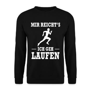Laufen Läufer Joggen Marathon Marathonläufer - Unisex Pullover - Schwarz - Vorne - Alina (178cm) & Michal (187cm)