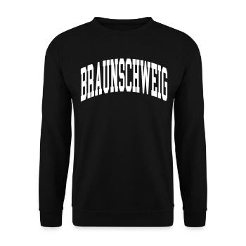 Braunschweig - Unisex Pullover - Schwarz - Vorne - Alina (178cm) & Michal (187cm)