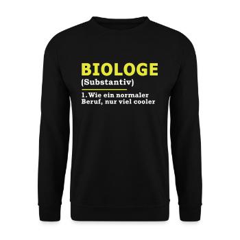 Biologe - Unisex Pullover - Schwarz - Vorne - Alina (178cm) & Michal (187cm)