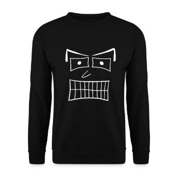 Jonas (#6 de la collection Weska Face) - Sweat-shirt Unisexe - noir - Devant - Alina (178cm) & Michal (187cm)
