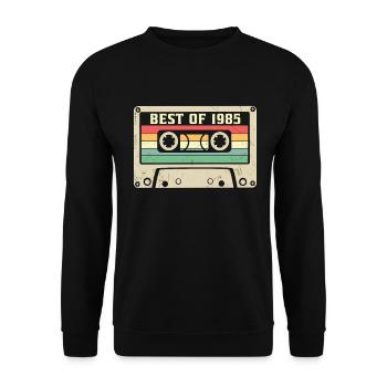 Le meilleur de 1985 Rétro 40 ans 40e anniversaire - Sweat-shirt Unisexe - noir - Devant - Alina (178cm) & Michal (187cm)