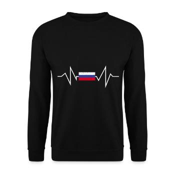Russia - Unisex Sweatshirt - black - Front - Alina (178cm) & Michal (187cm)