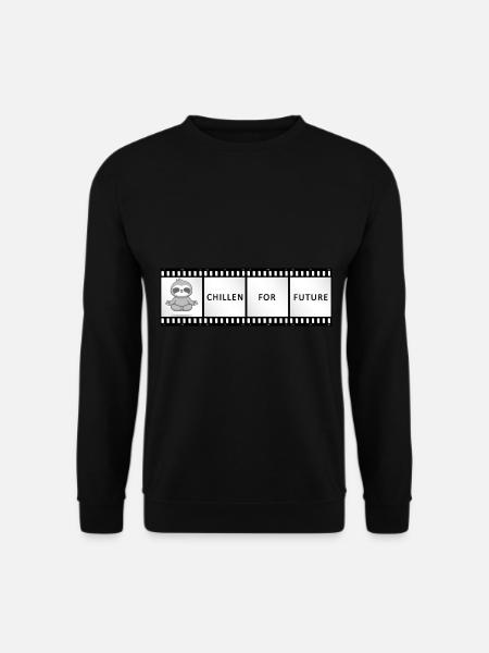 faultier chillen freitag for future top sloth film - Unisex Pullover - Schwarz