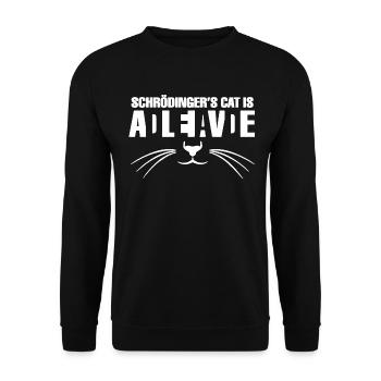 Schrödinger's cat - Unisex Sweatshirt - black - Front - Alina (178cm) & Michal (187cm)
