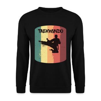 Tae Kwon Do - Taekwondo - Martial Arts Gift - Unisex Sweatshirt - black - Front - Alina (178cm) & Michal (187cm)