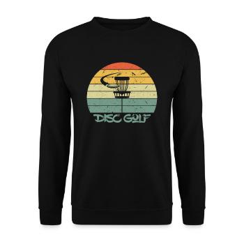 Vintage Disk Golf Disc Frisbee Golf Sunset - Sweat-shirt Unisexe - noir - Devant - Alina (178cm) & Michal (187cm)
