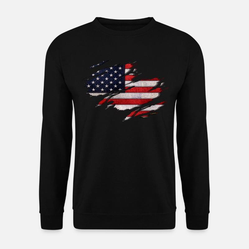 New Flag Usa - Unisex Pullover - Schwarz