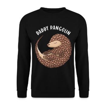 Papa Pangolin - Sweat-shirt Unisexe - noir - Devant - Alina (178cm) & Michal (187cm)