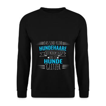 Hunde Hunde lustig Geschenk Hundemensch lustig - Unisex Pullover - Schwarz - Vorne - Alina (178cm) & Michal (187cm)