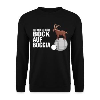 boccia patanque boulespieler "bock auf boccia" - Unisex Pullover - Schwarz - Vorne - Alina (178cm) & Michal (187cm)