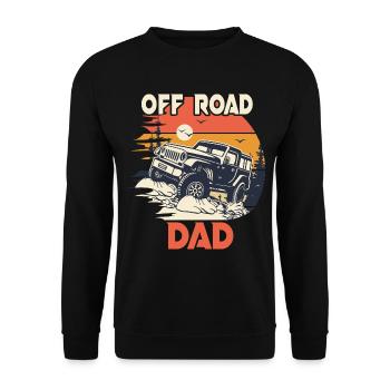 4x4 Offroad 4X4 Humor Papa Offroad - Unisex Pullover - Schwarz - Vorne - Alina (178cm) & Michal (187cm)