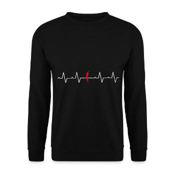 Chili Chilischote Chilis Scharfes Essen Kochen - Unisex Pullover - Schwarz - Vorne - Alina (178cm) & Michal (187cm)