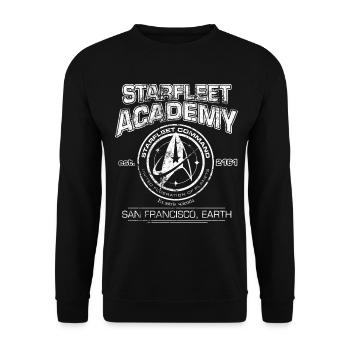 Star Trek Discovery Starfleet Academy - Unisex Pullover - Schwarz - Vorne - Alina (178cm) & Michal (187cm)