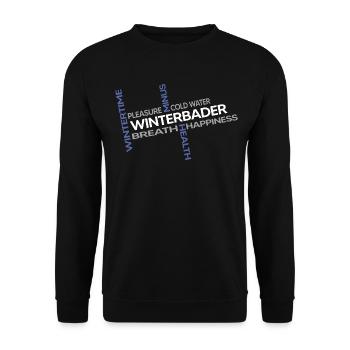 winterbader eisbader polar eisbad arktis kältebad - Unisex Pullover - Schwarz - Vorne - Alina (178cm) & Michal (187cm)