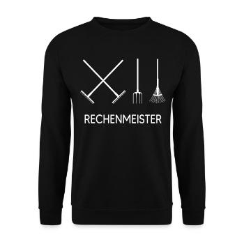 garten rechen kleingarten rechenzentrum erntezeit - Unisex Pullover - Schwarz - Vorne - Alina (178cm) & Michal (187cm)