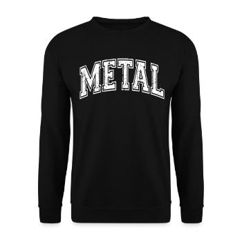 Metal - Unisex Sweatshirt - black - Front - Alina (178cm) & Michal (187cm)