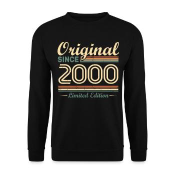 Original 2000 Vintage cadeau d'Anniversaire Rétro - Sweat-shirt Unisexe - noir - Devant - Alina (178cm) & Michal (187cm)
