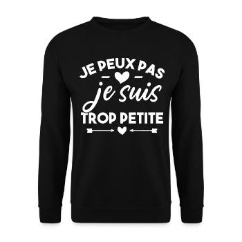 J'peux pas je suis trop petite - Sweat-shirt Unisexe - noir - Devant - Alina (178cm) & Michal (187cm)
