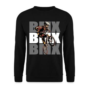 Vélo BMX - Sweat-shirt Unisexe - noir - Devant - Alina (178cm) & Michal (187cm)
