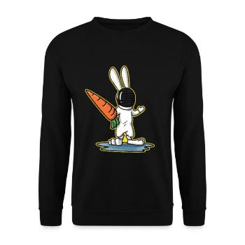 J'adore escrime lapin cadeau de carotte de Pâques - Sweat-shirt Unisexe - noir - Devant - Alina (178cm) & Michal (187cm)