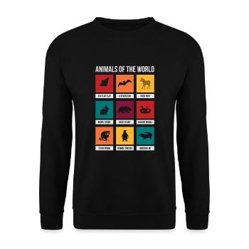 Animals of the World Funny animal name gift - Unisex Sweatshirt - black - Front - Alina (178cm) & Michal (187cm)