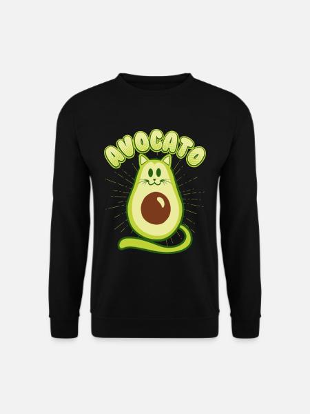 Avocato Avocado Katze Kätzchen Guacamole Geschenk - Unisex Pullover - Schwarz
