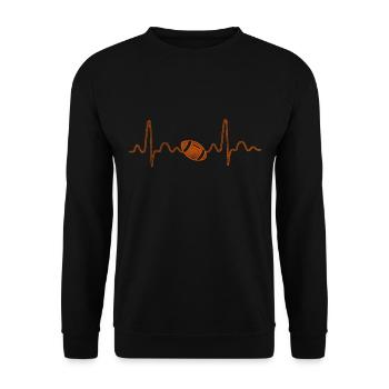 American Football Rugby Footballer Herschlag - Unisex Sweatshirt - black - Front - Alina (178cm) & Michal (187cm)