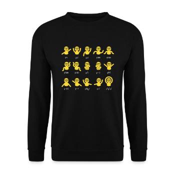 Mathematik Mathematiker Mathelehrer Funktionen - Unisex Pullover - Schwarz - Vorne - Alina (178cm) & Michal (187cm)