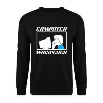 Programmierer Informatiker Computer Whisperer - Unisex Pullover - Schwarz - Vorne - Alina (178cm) & Michal (187cm)