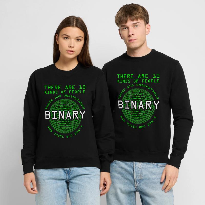 Programmeur Codeur Informaticien Nerd Geek Binary Sweat-shirt Unisexe