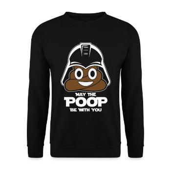 Poop Kackhaufen Nerd Geek Sci-Fi Science Fiction - Unisex Pullover - Schwarz - Vorne - Alina (178cm) & Michal (187cm)