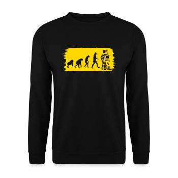 AI Künstliche Intelligenz Evolution Roboter - Unisex Pullover - Schwarz - Vorne - Alina (178cm) & Michal (187cm)