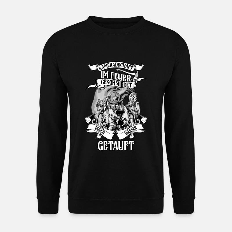 Volunteer firefighter firefighter camaraderie - Unisex Sweatshirt - black