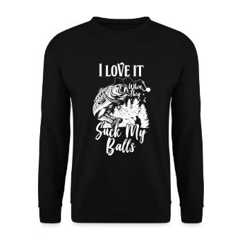 Pêcheur pêcheur pêcheur pêche carpe carpe pêche humour - Sweat-shirt Unisexe - noir - Devant - Alina (178cm) & Michal (187cm)