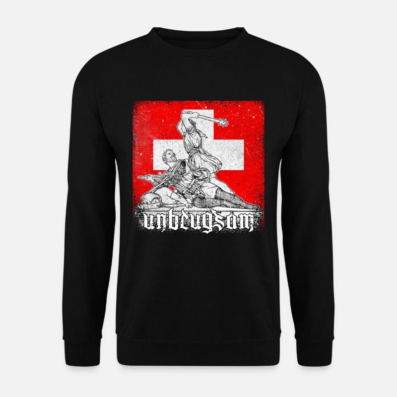 Schweiz Winkelried Schlacht unbeugsam - Unisex Pullover - Schwarz