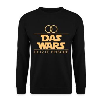 JGA Junggesellenabschied Polterabend Das Wars - Unisex Pullover - Schwarz - Vorne - Alina (178cm) & Michal (187cm)
