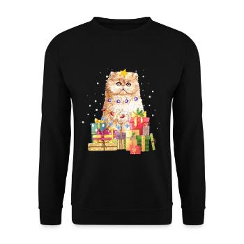 Grumpy Cat Cat Christmas Ugly Xmas - Unisex Sweatshirt - black - Front - Alina (178cm) & Michal (187cm)