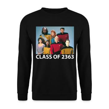 Star Trek The Next Generation Crew Klassenfoto - Unisex Pullover - Schwarz - Vorne - Alina (178cm) & Michal (187cm)