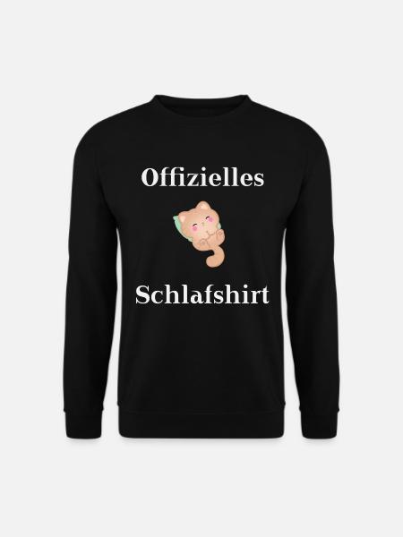 Katze Offizielles Schlafshirt Geschenkidee - Unisex Pullover - Schwarz