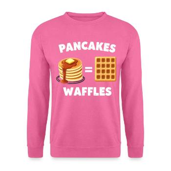 Pfannkuchen und Waffeln - Unisex Pullover - Pink - Vorne