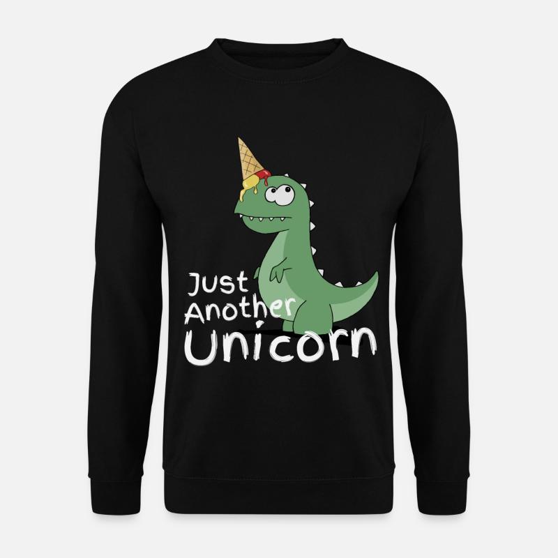 Eiscreme Dino Einhorn lustiger TRex Eis Geschenk - Unisex Pullover - Schwarz