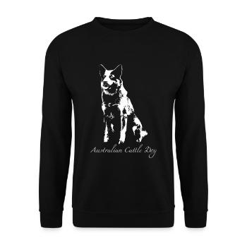 Australian Cattle Dog - Unisex Pullover - Schwarz - Vorne - Alina (178cm) & Michal (187cm)