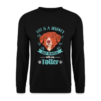 Récupérateurs de péage de canard de la Nouvelle-Écosse - Sweat-shirt Unisexe - noir - Devant - Alina (178cm) & Michal (187cm)