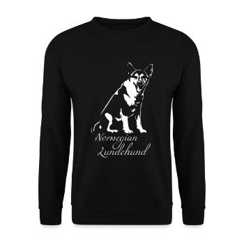 Norwegischer Lundehund Norwegian Lundehund - Unisex Pullover - Schwarz - Vorne - Alina (178cm) & Michal (187cm)