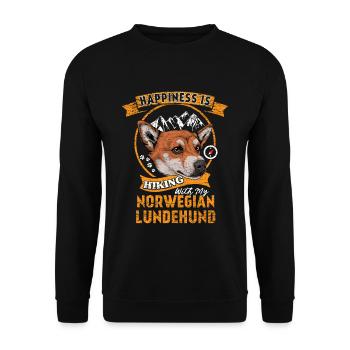 Norwegian Lundehund Norwegian Lundehund - Unisex Sweatshirt - black - Front - Alina (178cm) & Michal (187cm)