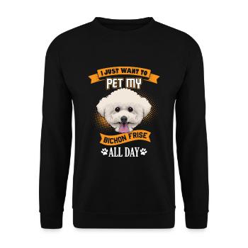 Bichon Frise - Unisex Pullover - Schwarz - Vorne - Alina (178cm) & Michal (187cm)