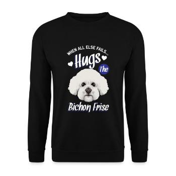 Bichon Frise - Unisex Pullover - Schwarz - Vorne - Alina (178cm) & Michal (187cm)