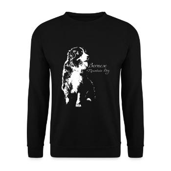 Bernese Mountain Dog - Unisex Pullover - Schwarz - Vorne - Alina (178cm) & Michal (187cm)