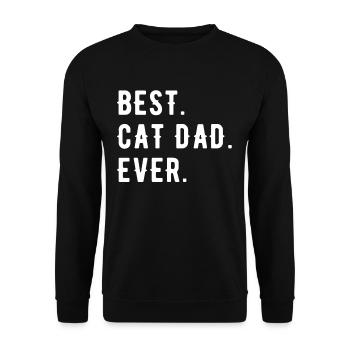 Best cat Dad Ever - Unisex Sweatshirt - black - Front - Alina (178cm) & Michal (187cm)